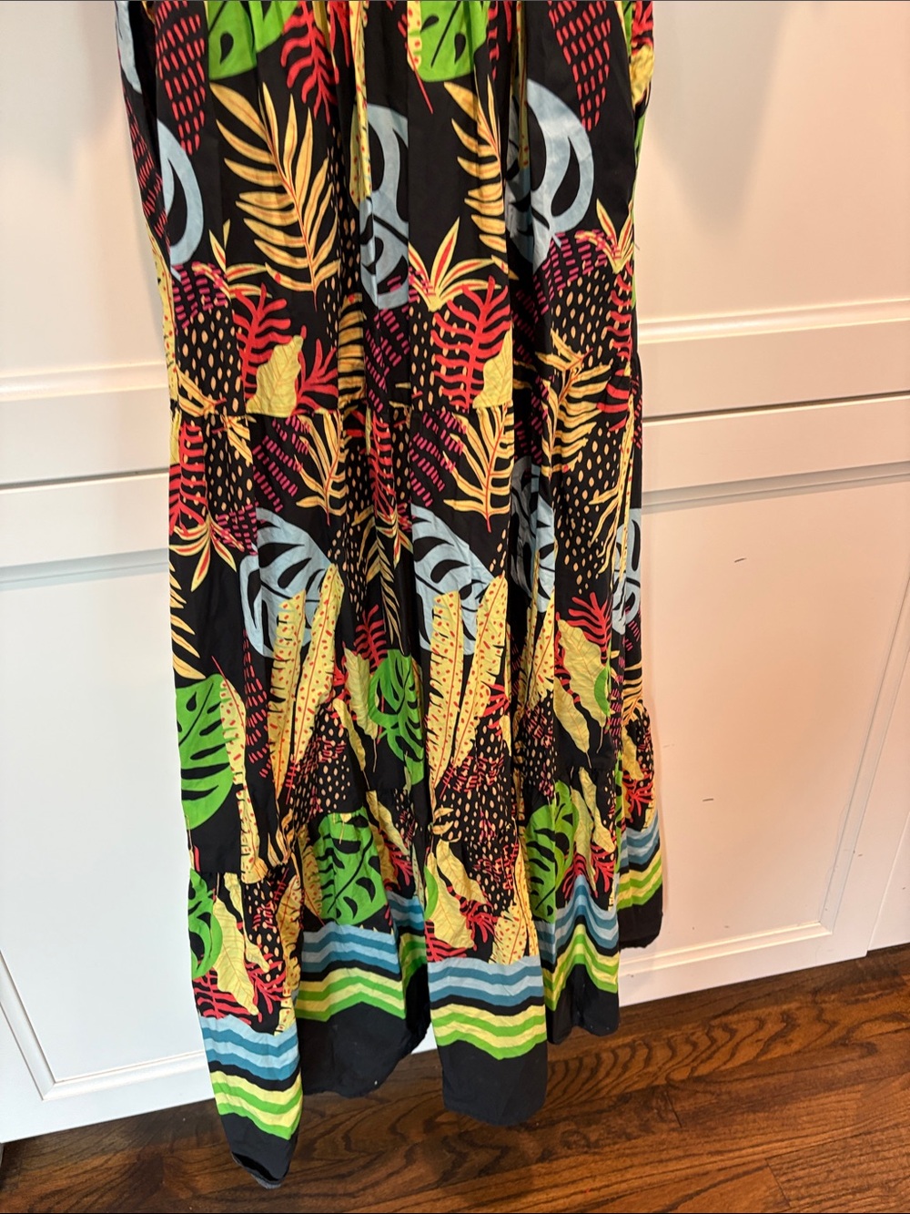 🌴Women’s Print Puff-Sleeve Maxi Dress - Tropical Floral - Picture 8 of 10